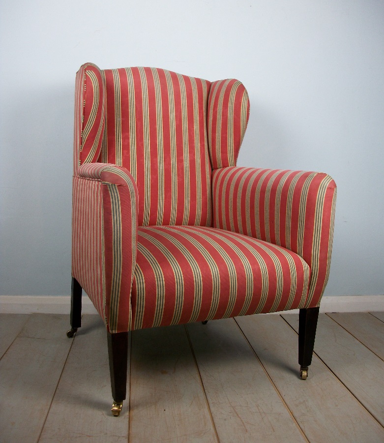 Edwardian Wing Back Bergere Armchair